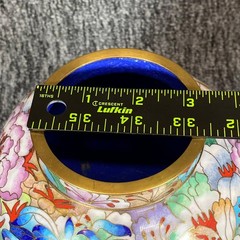 Vintage Scott Shuptrine Chinese Cloisonne Ginger Jar Lid Floral Millefleurs Vase