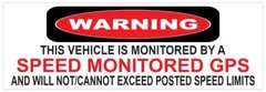 Speed Monitored GPS Bumper Sticker or Helmet Sticker D7207 Decal