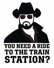 Vinyl Decal – You Need A Ride To The Train Station (Rip), Various Colors & Sizes