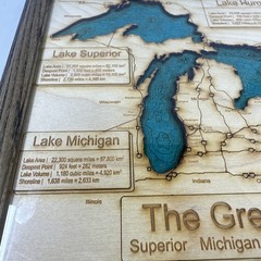 Great Lakes Nautical Map ~ Depth Chart NAUTICAL CHART ART
