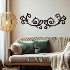 Stunning Rustic Metal Scroll Wall Hanging – Unique Celtic Flower Art 14.8″x11.8″