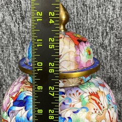 Vintage Scott Shuptrine Chinese Cloisonne Ginger Jar Lid Floral Millefleurs Vase