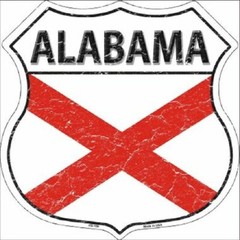 ALABAMA STATE FLAG METAL NOVELTY HIGHWAY SHIELD SIGN