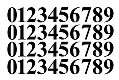 0-9 Numbers Black Sticker Vinyl Decals CHOOSE SIZE!! 1″ To 12″ Set Of 40 V646)