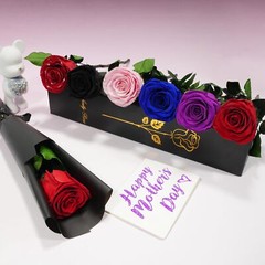 Preserved Rose Flowers Mom Birthday Gift Real Flower Grandma Wife Women