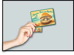 Moister Than an Oyster Decal Sticker Funny Beach Humor Quote Adult Couple Dating