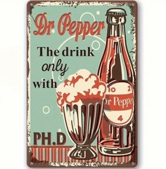 Vintage Looking Dr Pepper Aluminum Sign, 8″x12″, Funny For All Occasions USA