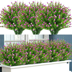 Outdoor Indoor Artificial Flowers Baby Breath Fake Flowers UV Resistant Fuchsia