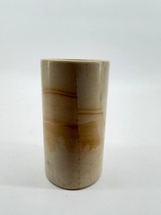 Vintage Pakistan Stone Toothpick Holder Pencil Holder Marble Onyx Vase