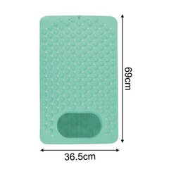 TPR Non Slip Shower Mat 36.5 x 69 cm with Suction Cups and Massage Texture